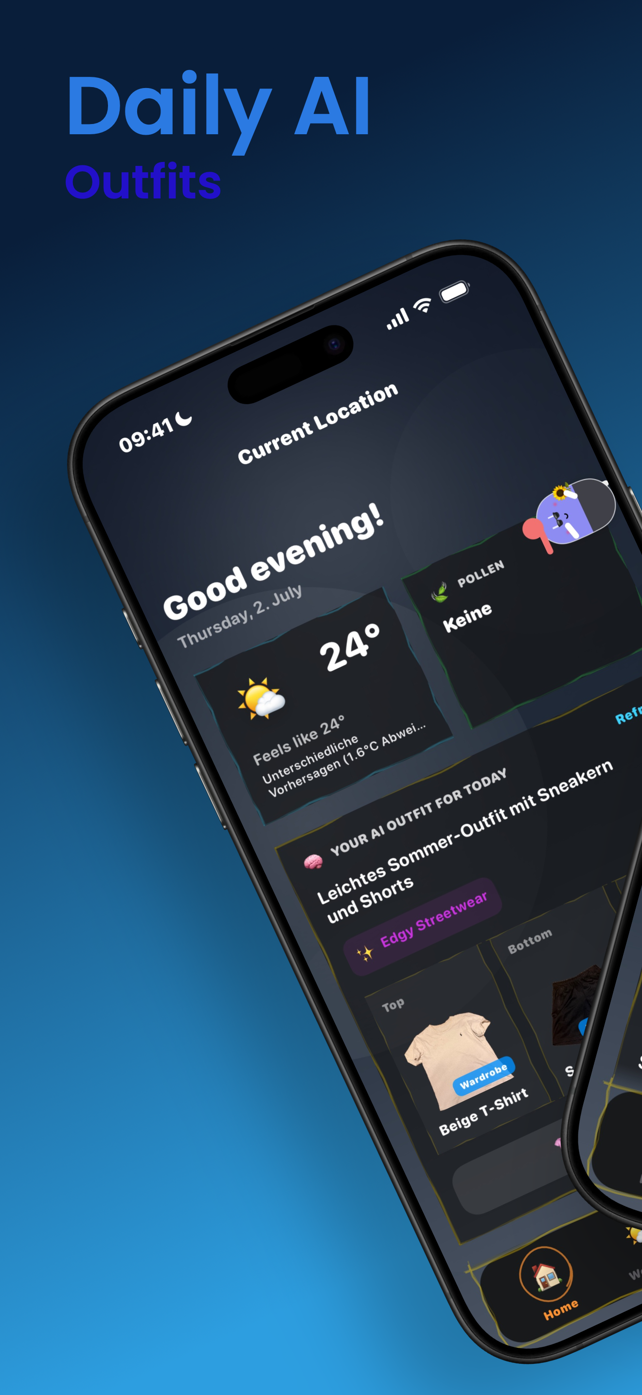 Layer App UI - Smart Daily Outfit & Weather Prediction